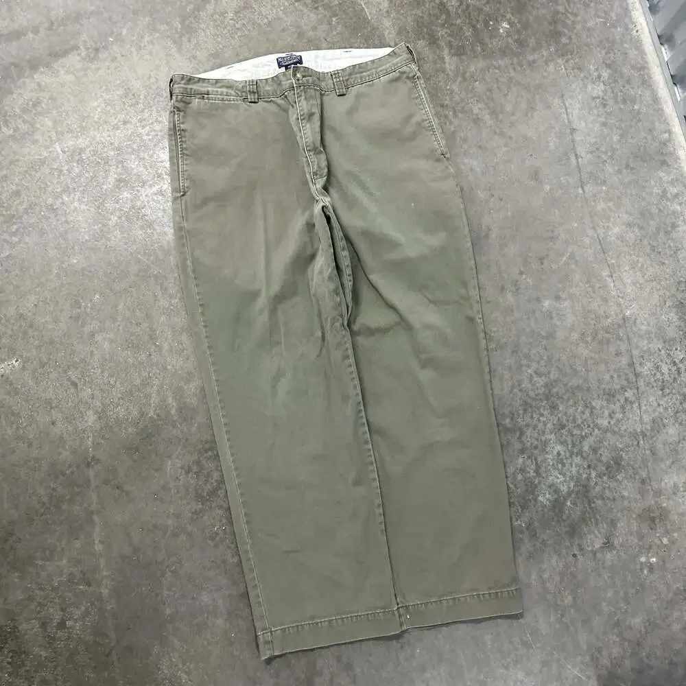 Polo Jeans Co. Ralph Lauren Men's Olive Green Cotton Chino Pants 36x30
